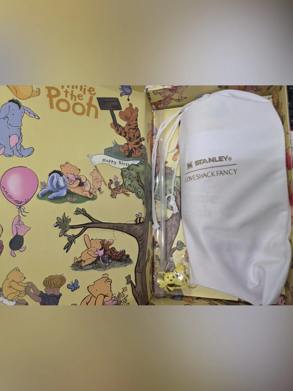 Stanley Disney Winnie the Pooh Water Bottle gift box topper quencher cup 40oz - Picture 2 of 2